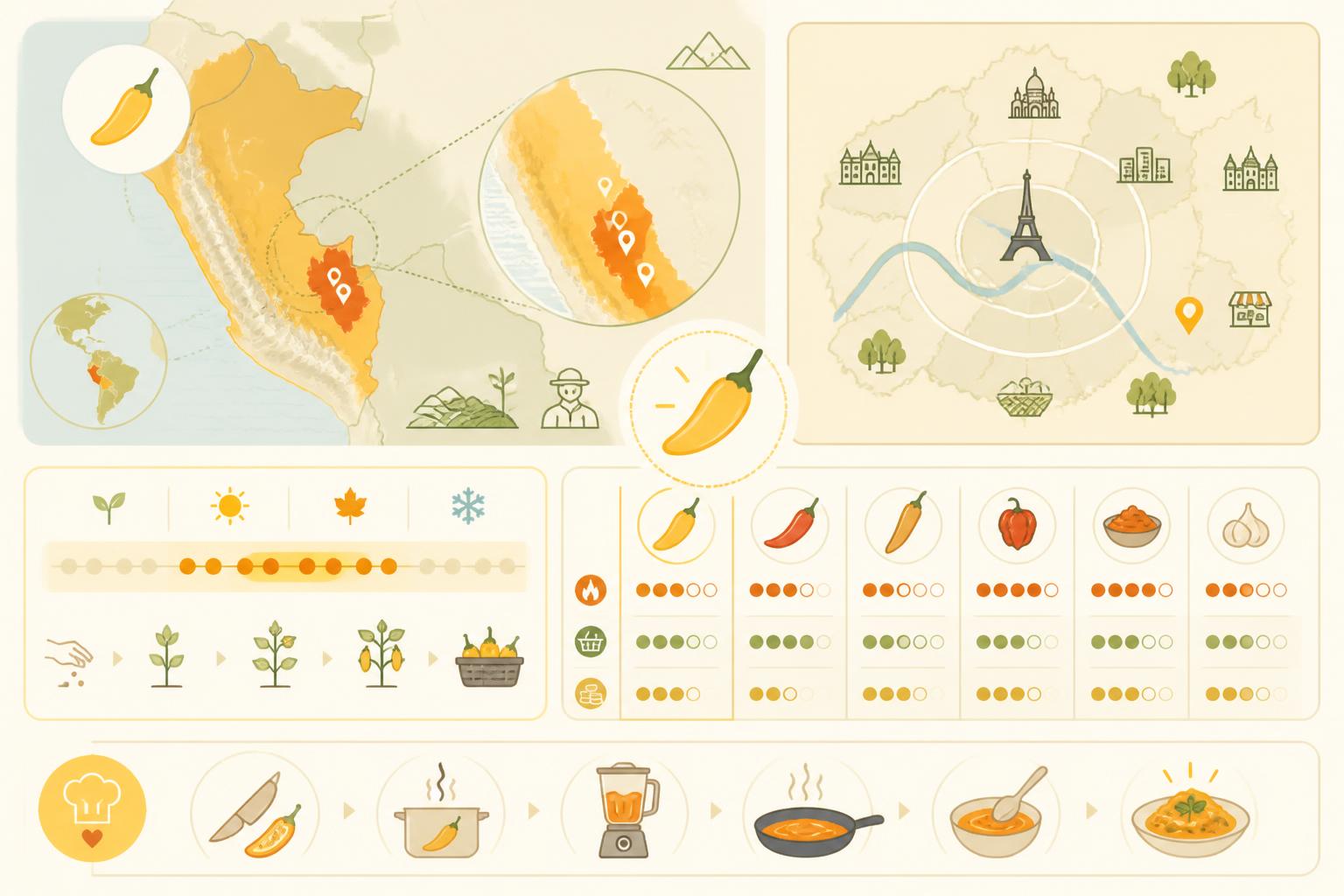 découvrez l'ají amarillo, le piment jaune péruvien incontournable, et explorez ses substituts pour cuisiner authentiquement depuis paris. apportez saveur et couleur à vos plats avec nos conseils pratiques.