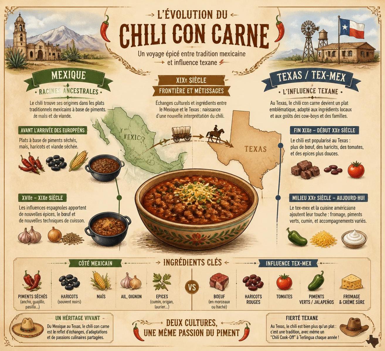 découvrez notre recette maison de chili con carne à la mexicaine, inspirée de la cantina, parfaitement épicée pour un goût authentique et savoureux.