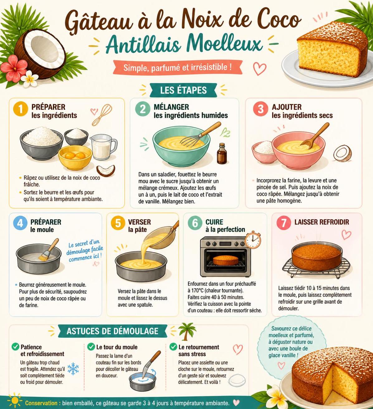 découvrez la recette moelleuse du gâteau à la noix de coco façon antillaise de gloria, parfaite pour un dimanche gourmand et convivial.