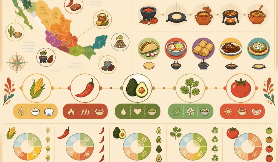découvrez l'histoire fascinante de la cuisine mexicaine, apprenez ses bases essentielles et maîtrisez les 5 ingrédients incontournables pour réussir des plats authentiques et savoureux.