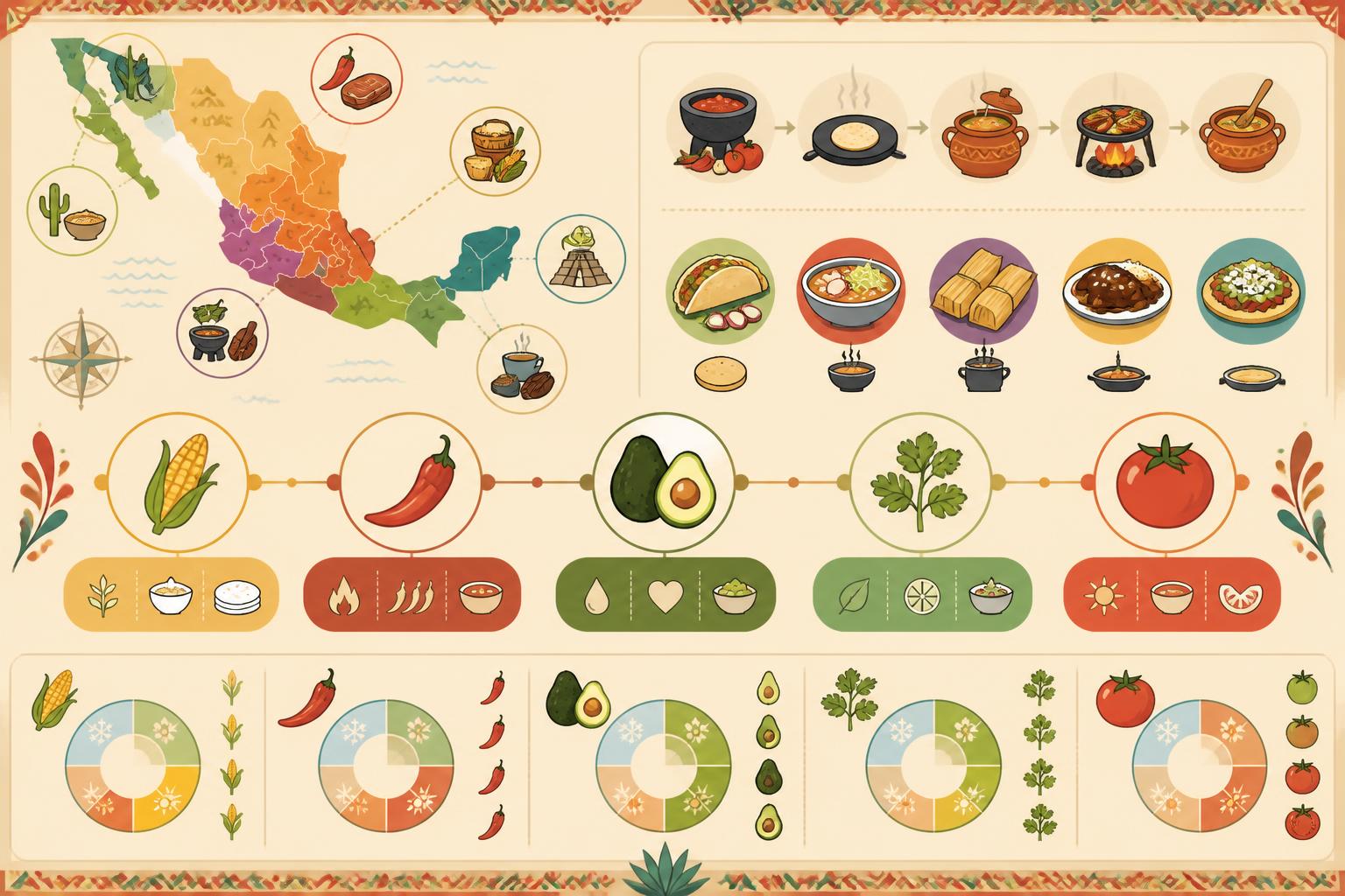 découvrez l'histoire fascinante de la cuisine mexicaine, apprenez ses bases essentielles et maîtrisez les 5 ingrédients incontournables pour réussir des plats authentiques et savoureux.