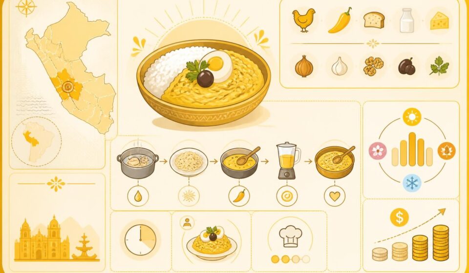 découvrez l'aji de gallina, un plat péruvien savoureux à base de poulet et d'ají amarillo, idéal pour découvrir les saveurs uniques du pérou.