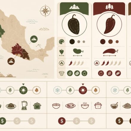 Ancho, mulato, pasilla : le guide des piments séchés mexicains pour ne plus s’y perdre découvrez notre guide complet des piments séchés mexicains ancho, mulato et pasilla pour maîtriser leurs saveurs uniques et les utiliser avec justesse en cuisine.