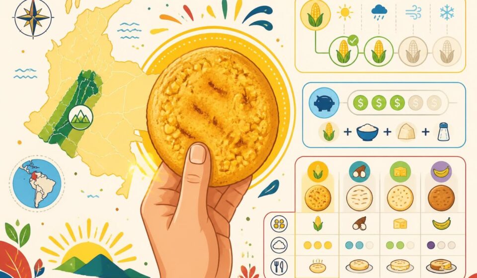 découvrez l'arepa de choclo, la délicieuse galette colombienne à base de maïs frais, parfaite pour être dégustée avec les doigts. un vrai régal authentique à ne pas manquer !