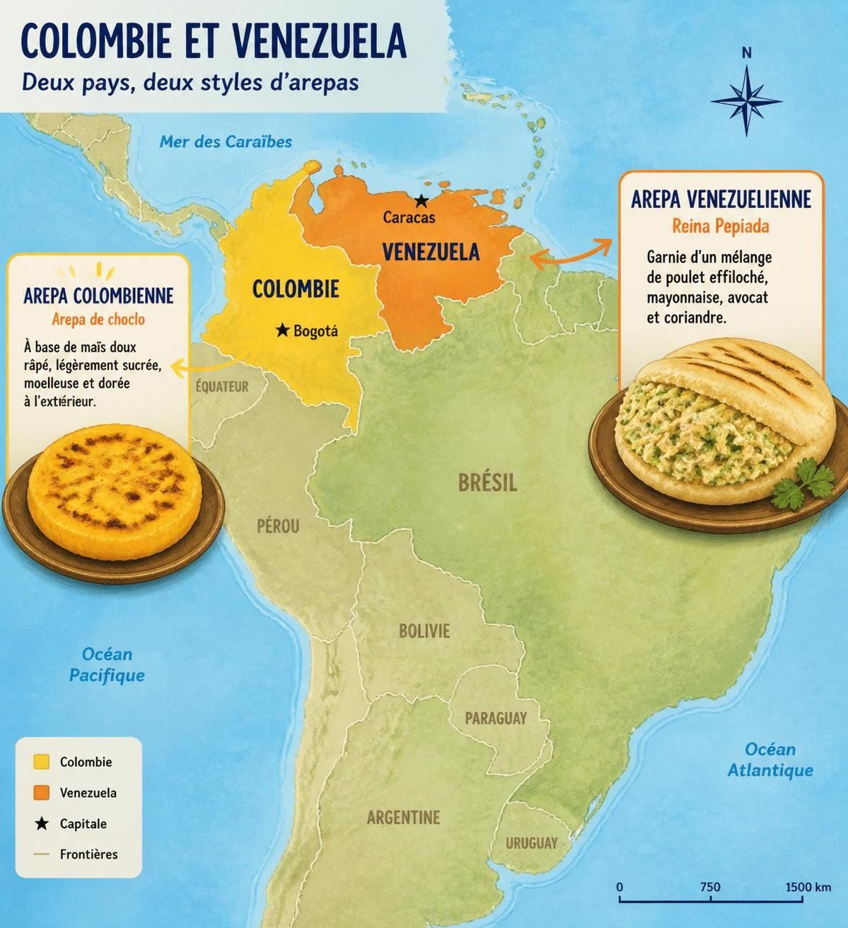 découvrez les saveurs authentiques des arepas colombiennes et vénézuéliennes avec deux recettes traditionnelles, deux textures uniques pour un plat culte à savourer.