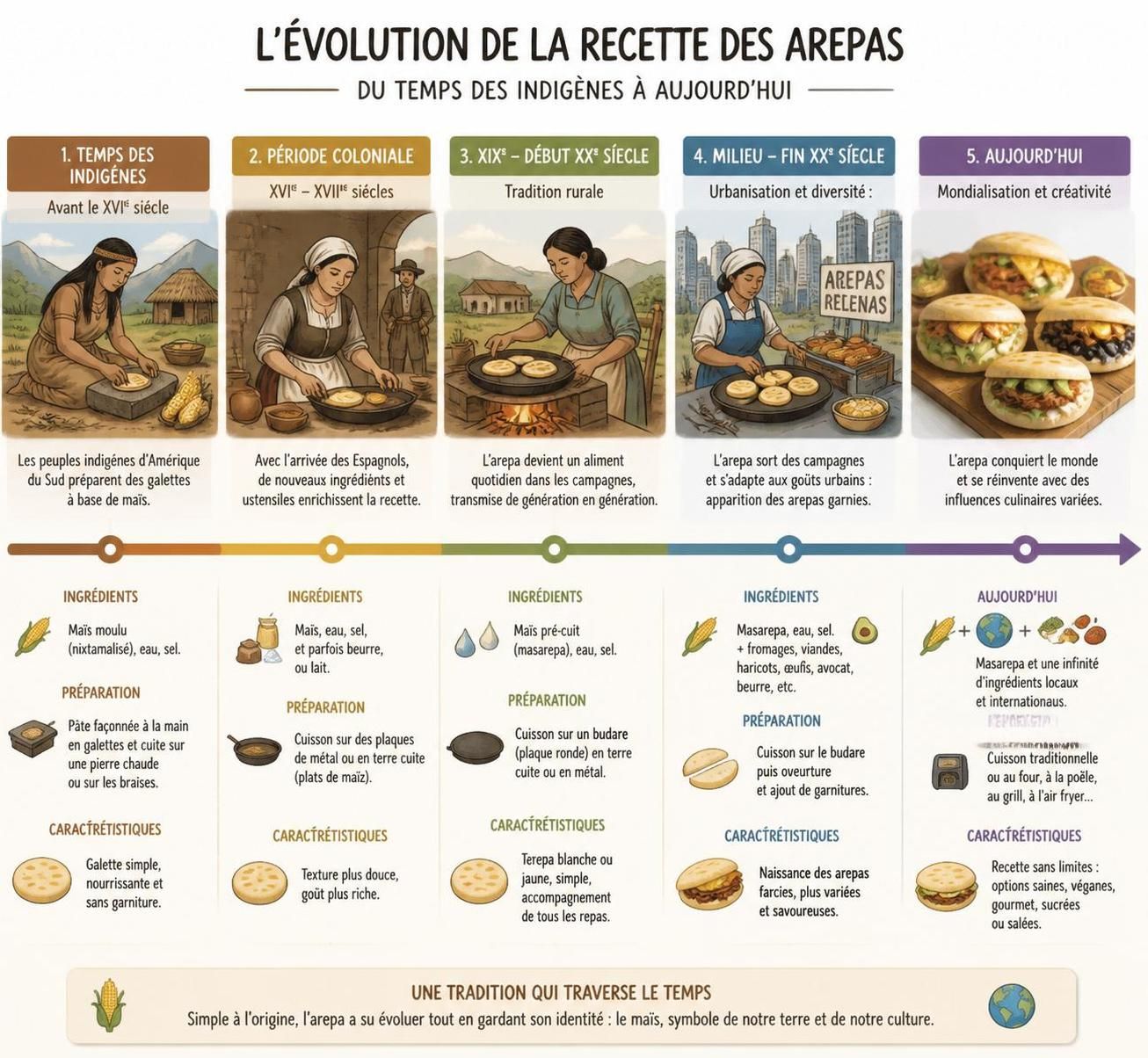 découvrez les secrets des arepas colombiennes et vénézuéliennes avec deux recettes authentiques, deux textures uniques, pour savourer ce plat culte incontournable.