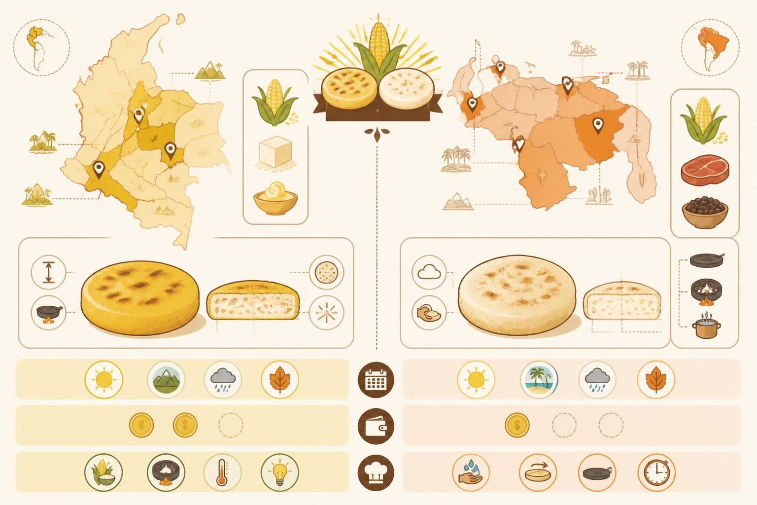 découvrez les arepas colombiennes et vénézuéliennes : deux recettes authentiques, deux textures uniques pour savourer un plat culte de la cuisine latino-américaine.
