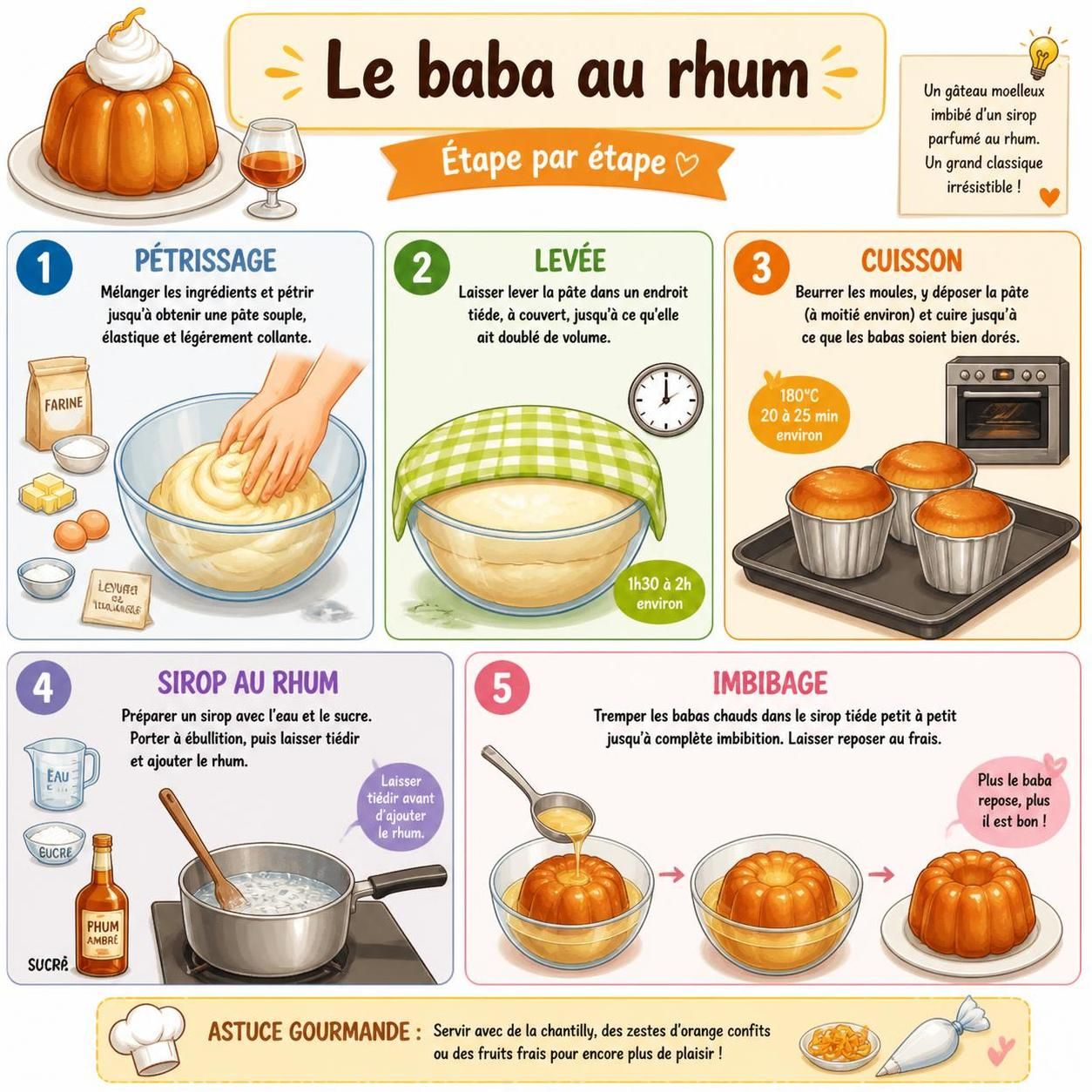 découvrez notre recette classique de baba au rhum maison, accompagnée d'un sirop vanillé inspiré des saveurs des caraïbes pour un dessert authentique et gourmand.