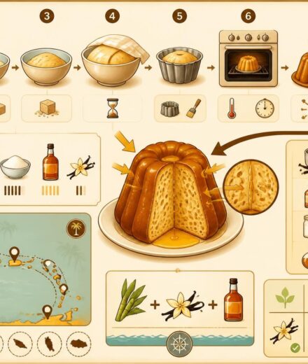 découvrez notre recette classique de baba au rhum maison, parfumé d'un sirop vanillé inspiré des saveurs des caraïbes pour un dessert moelleux et exotique.