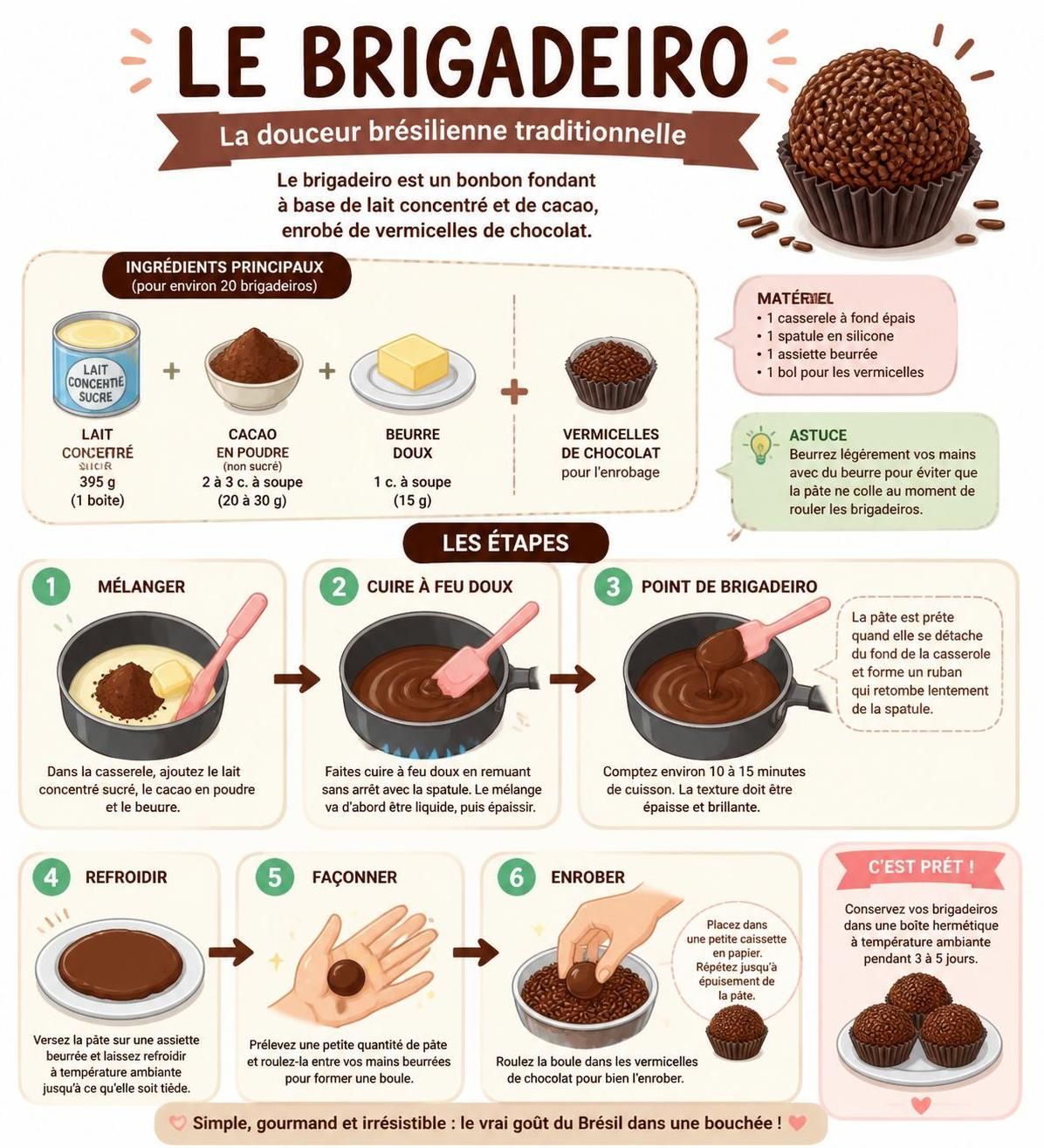 découvrez le brigadeiro brésilien, cette délicieuse truffe au chocolat incontournable, parfaite pour toutes vos célébrations et moments gourmands.