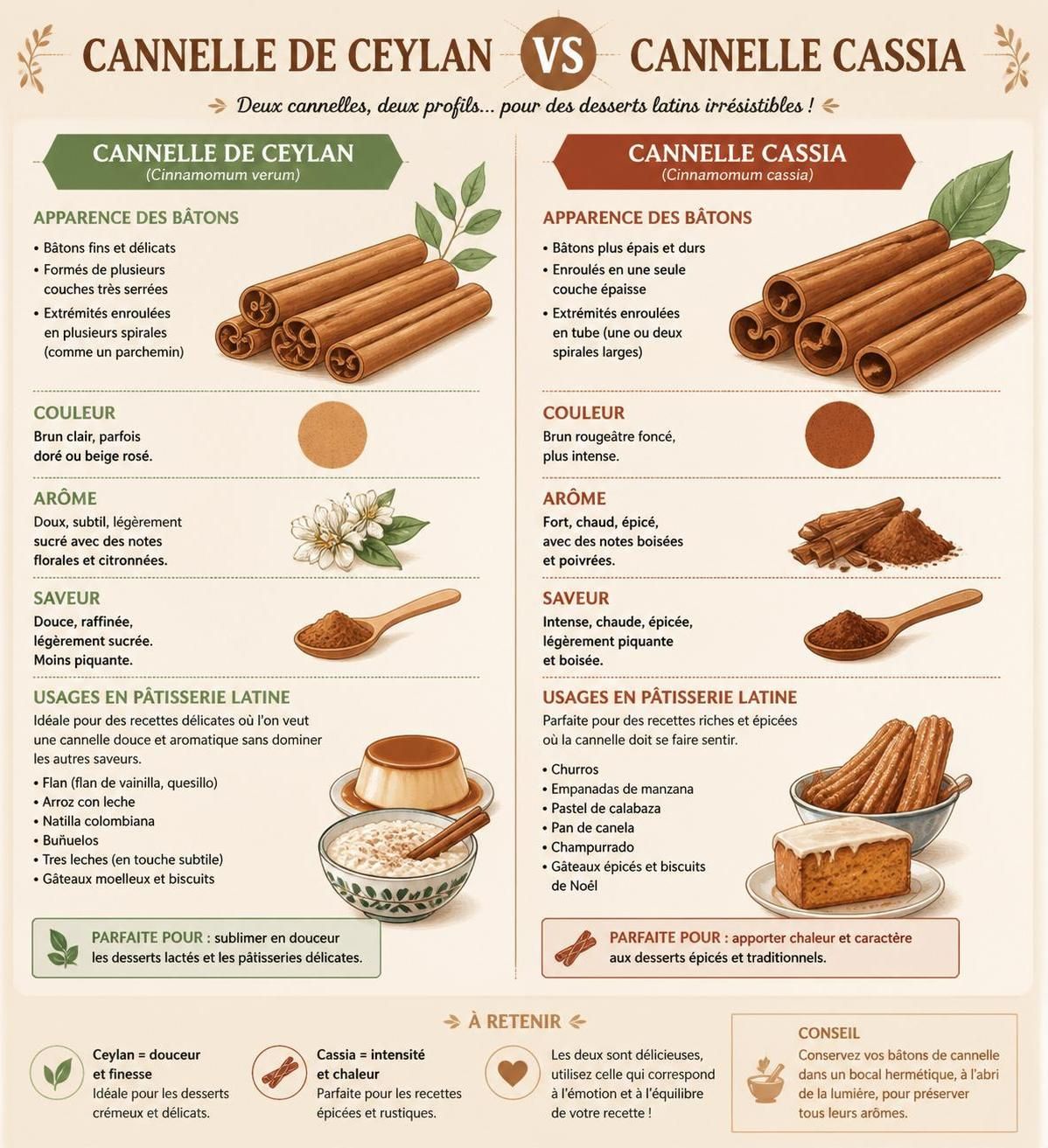 découvrez pourquoi la vraie cannelle de ceylan, souvent confondue avec la canela mexicaine, est essentielle pour sublimer vos pâtisseries latines avec des arômes authentiques et raffinés.