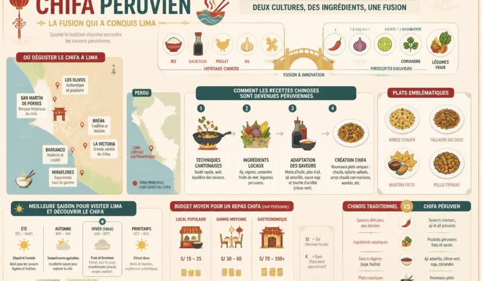 découvrez le chifa péruvien, une fusion unique où la cuisine chinoise traditionnelle se mêle aux saveurs de lima, créant des plats innovants et délicieux.