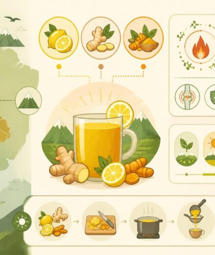Citron, gingembre et curcuma : la boisson anti-inflammatoire des Andes à boire chaque matin découvrez la boisson anti-inflammatoire naturelle des andes à base de citron, gingembre et curcuma, à consommer chaque matin pour bien démarrer la journée en privilégiant santé et vitalité.