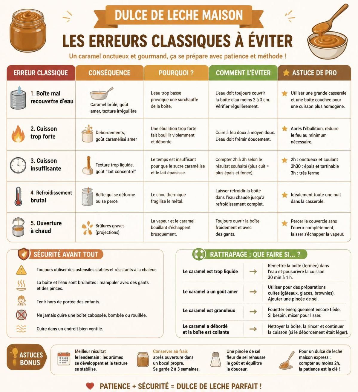 découvrez comment préparer un délicieux dulce de leche maison, ce caramel argentin onctueux, grâce à trois méthodes simples : en boîte, à la casserole ou à l'autocuiseur.