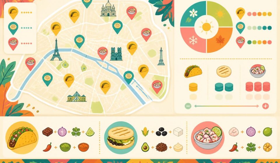 découvrez les meilleurs food trucks latino à paris en 2026 et savourez de vrais tacos, arepas et ceviche authentiques. guide des adresses incontournables pour un voyage culinaire réussi.