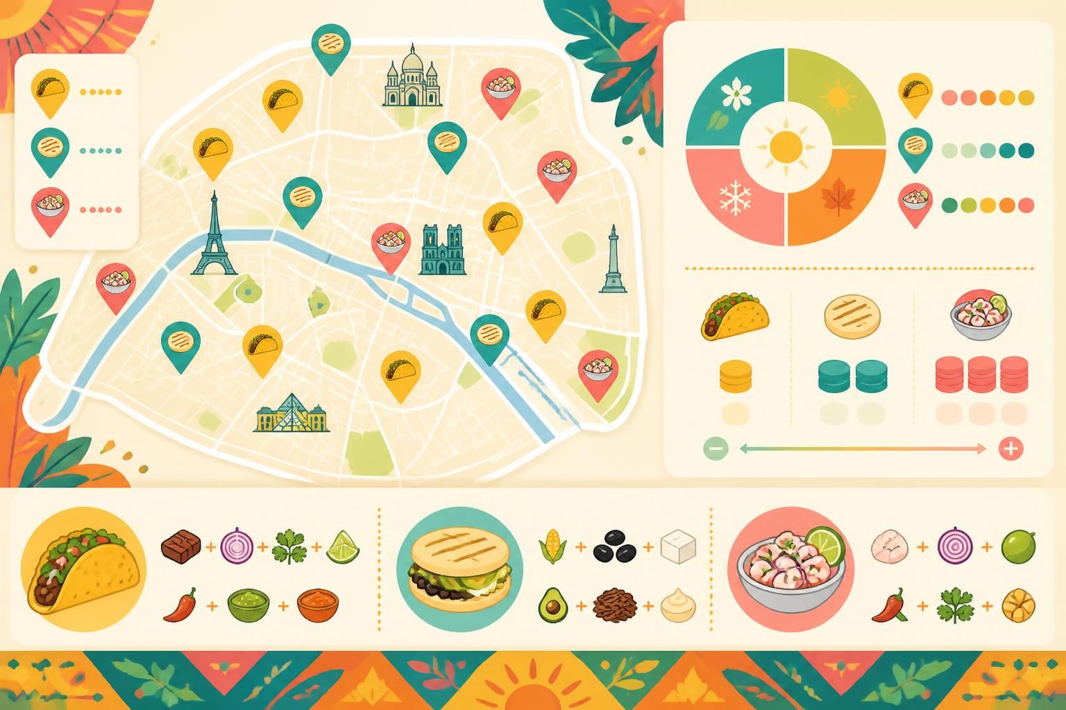 découvrez les meilleurs food trucks latino à paris en 2026 et savourez de vrais tacos, arepas et ceviche authentiques. guide des adresses incontournables pour un voyage culinaire réussi.