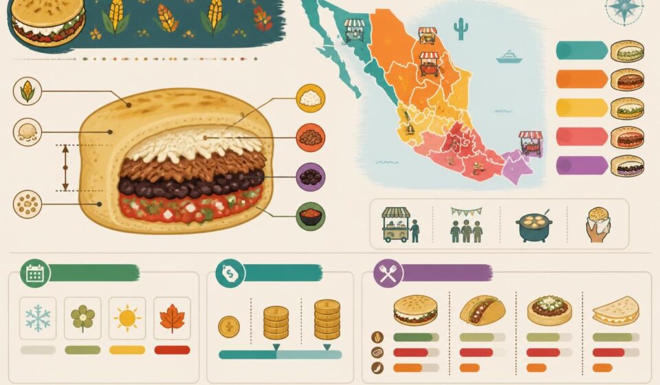 découvrez les gorditas mexicaines, ces tortillas épaisses et savoureuses, garnies comme dans les marchés de rue authentiques du mexique.
