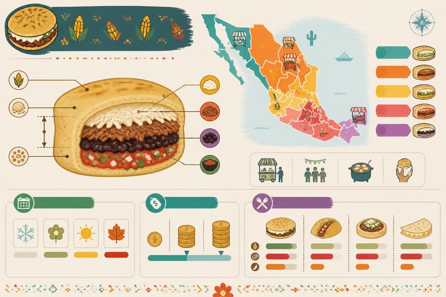 découvrez les gorditas mexicaines, ces tortillas épaisses et savoureuses, garnies comme dans les marchés de rue authentiques du mexique.