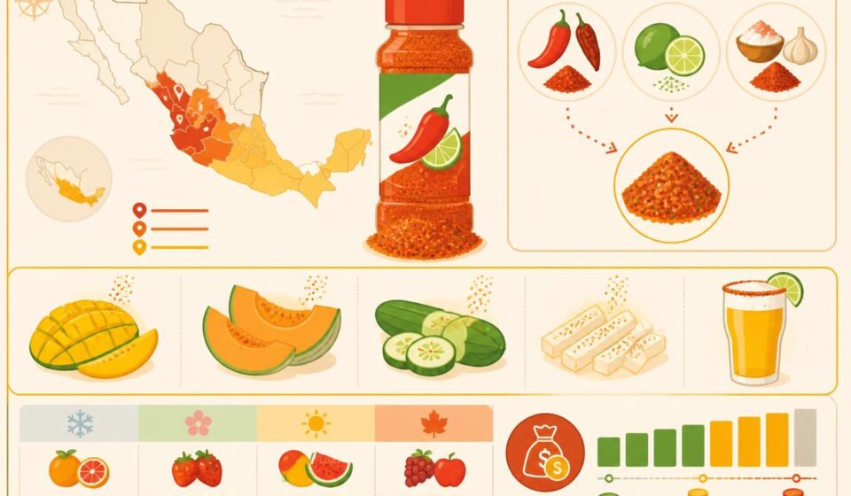 découvrez le tajín, ce mélange mexicain de chili et citron, parfait pour rehausser le goût des fruits, légumes et même vos verres de bière.