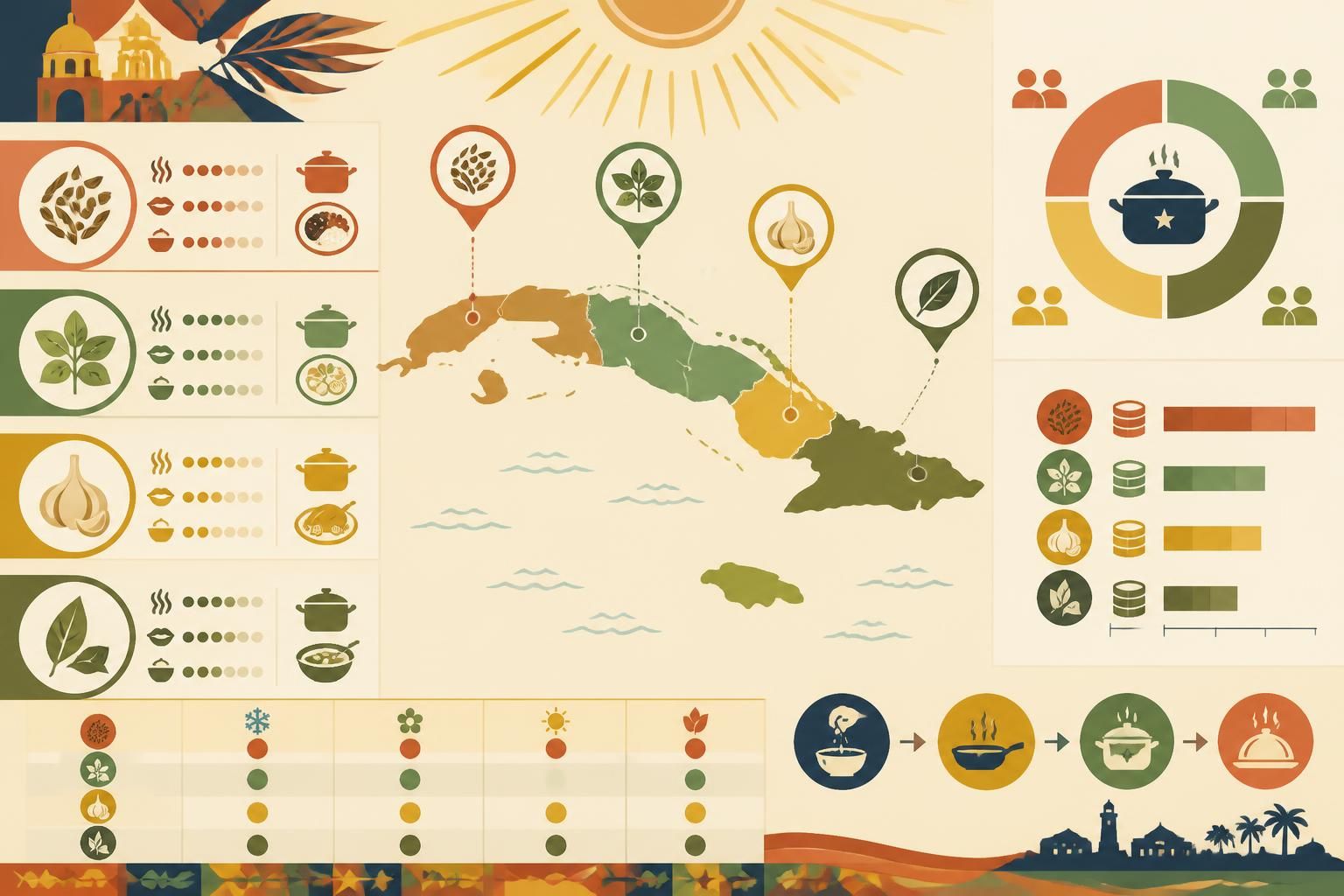 découvrez les 6 épices incontournables de la cuisine cubaine : cumin, origan, ail, laurier et bien plus, pour des plats riches en saveurs authentiques.