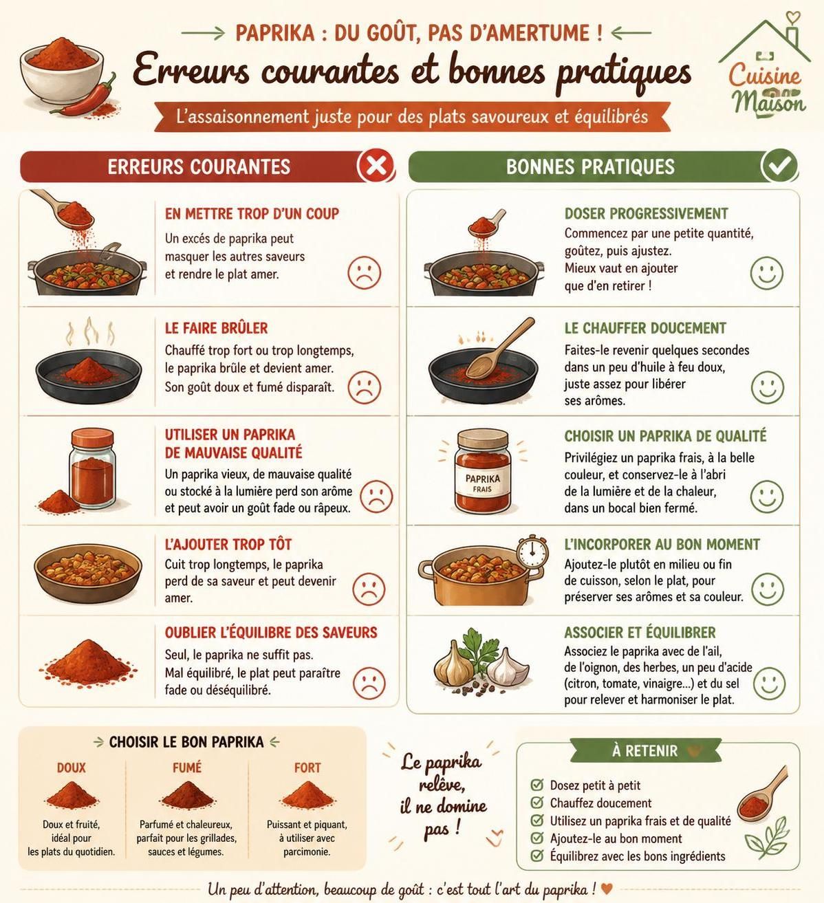 découvrez comment choisir le paprika doux, fort ou fumé selon vos plats pour rehausser parfaitement vos recettes et ne plus vous tromper dans votre sélection.