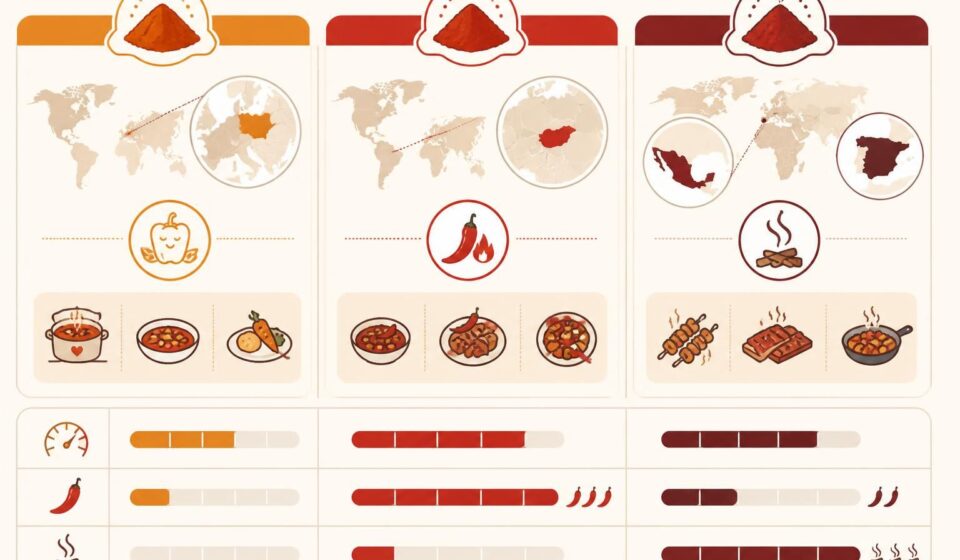 découvrez comment choisir le paprika doux, fort ou fumé selon vos plats pour réussir toutes vos recettes et ne plus vous tromper.