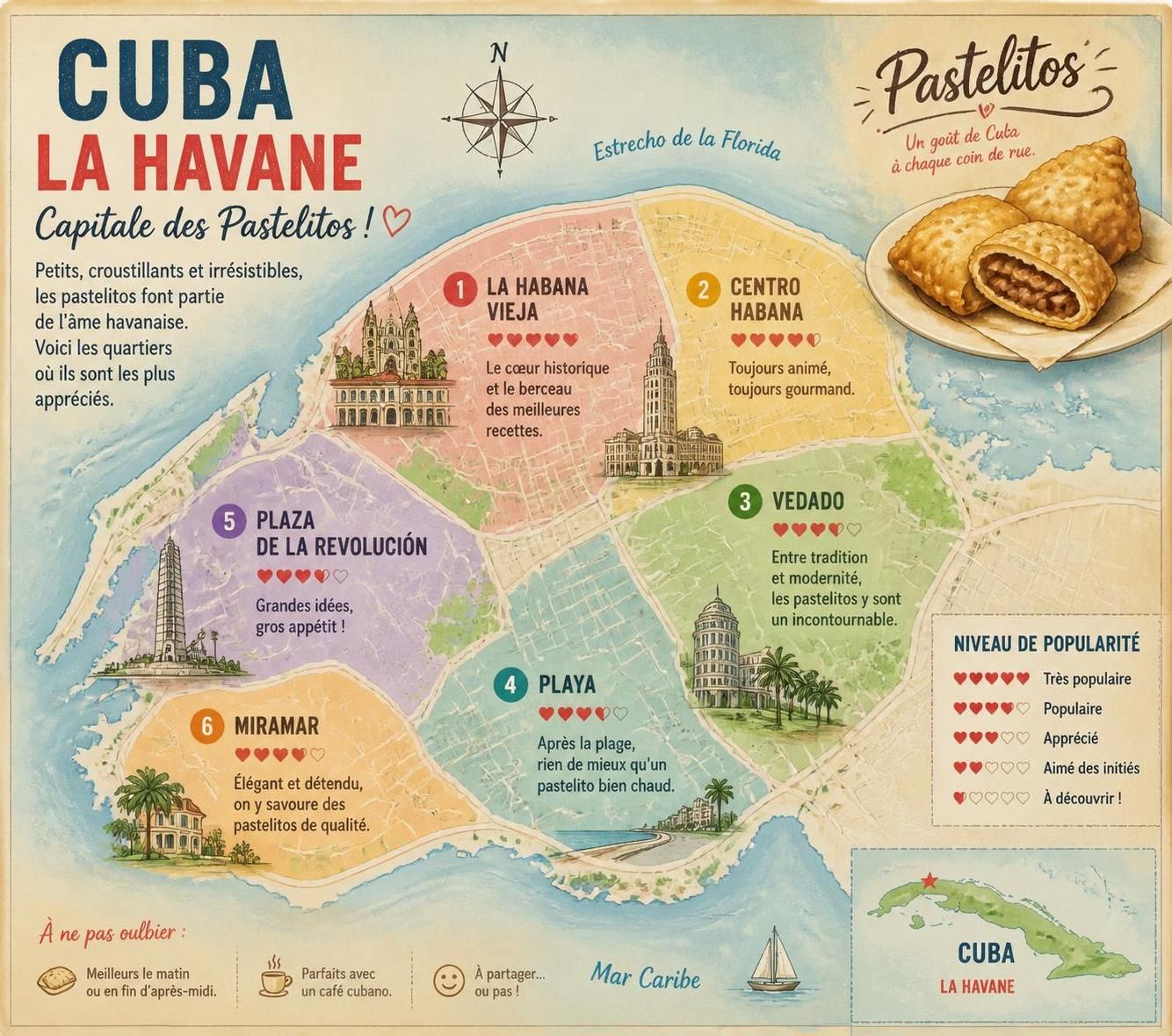 découvrez les pastelitos cubains, ces délicieux chaussons feuilletés typiques des friteries de la havane, alliant saveurs authentiques et tradition cubaine.