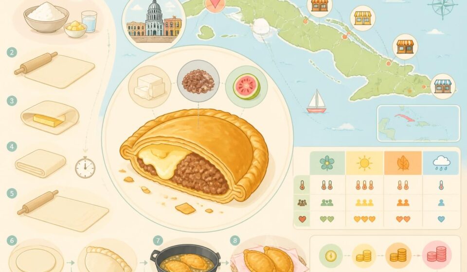 découvrez les pastelitos cubains, ces délicieux chaussons feuilletés emblématiques des friteries de la havane, parfaits pour une gourmandise authentique et exotique.