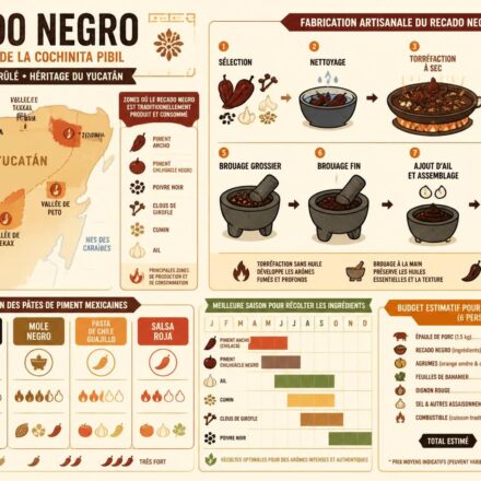 Recado negro : la pâte de piment brûlé du Yucatan pour vos cochinita pibil maison découvrez le recado negro, la pâte de piment brûlé traditionnelle du yucatan, idéale pour sublimer vos cochinita pibil maison avec ses saveurs authentiques et intenses.