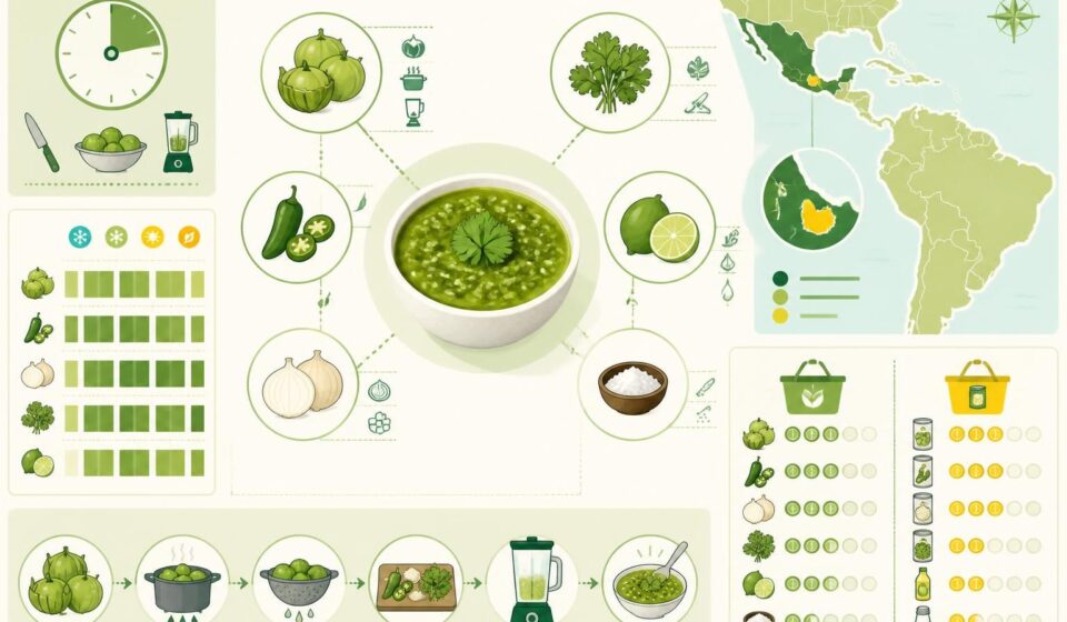 découvrez notre recette facile de salsa verde fraîche maison, prête en seulement 15 minutes. l'incontournable de la cuisine latine pour sublimer tous vos plats.