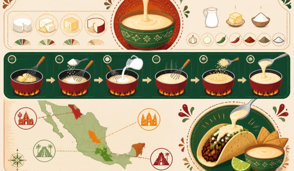 découvrez la recette secrète de la sauce fromagère authentique utilisée dans les vraies taquerías mexicaines pour sublimer vos tacos maison avec un goût riche et savoureux.
