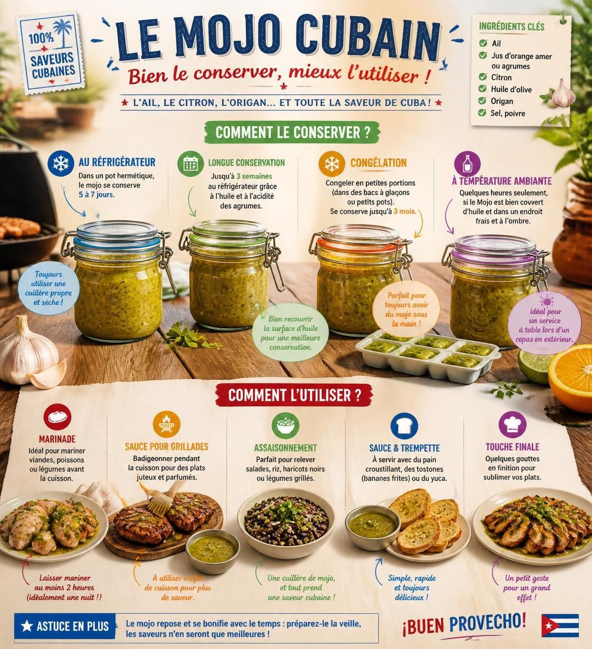découvrez nos recettes authentiques de sauce mojo cubain rouge et verte, parfaites pour sublimer toutes vos grillades latines avec des saveurs intenses et traditionnelles.