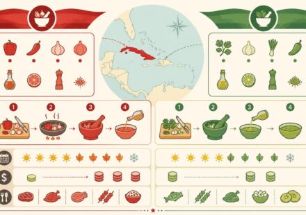 découvrez deux recettes authentiques de sauce mojo cubain rouge et vert, parfaites pour sublimer toutes vos grillades latines avec saveurs et fraîcheur.