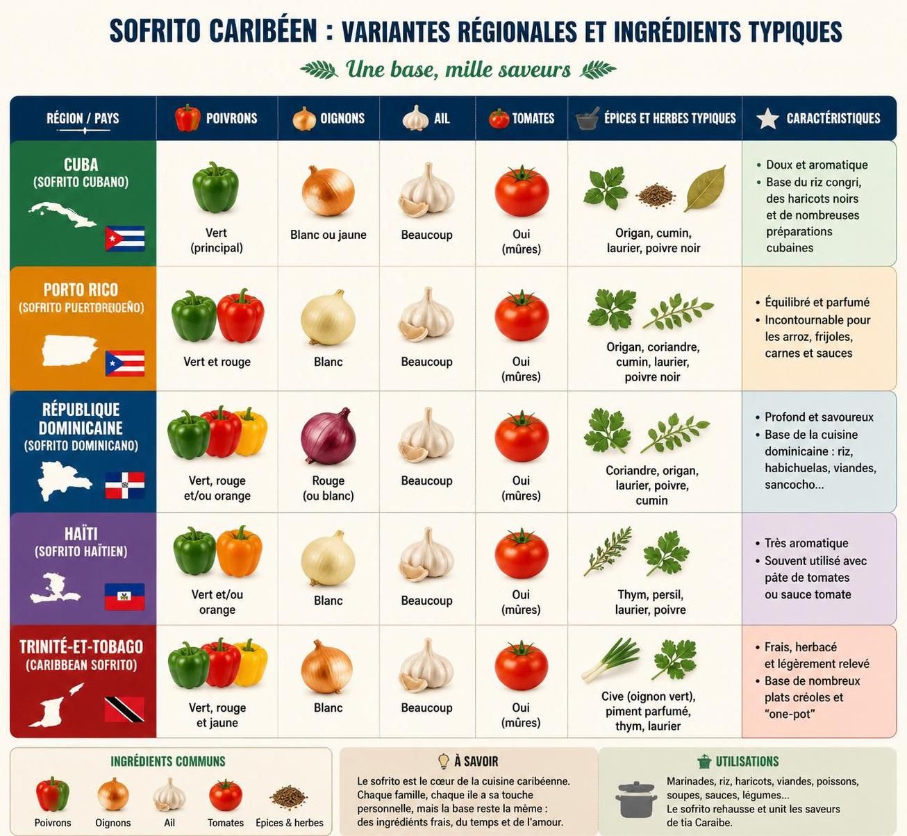découvrez le sofrito, la base aromatique essentielle qui sublime chaque plat de la cuisine caribéenne et tropicale par ses saveurs uniques et authentiques.