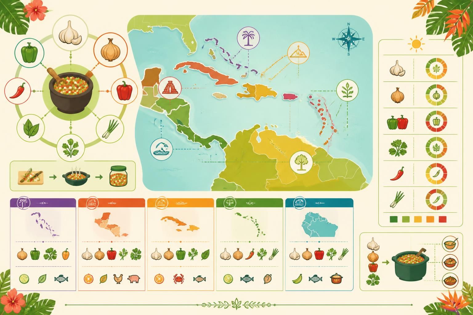 découvrez le sofrito, la base aromatique essentielle qui sublime les saveurs de la cuisine caribéenne et tropicale, apportant fraîcheur et authenticité à vos plats.