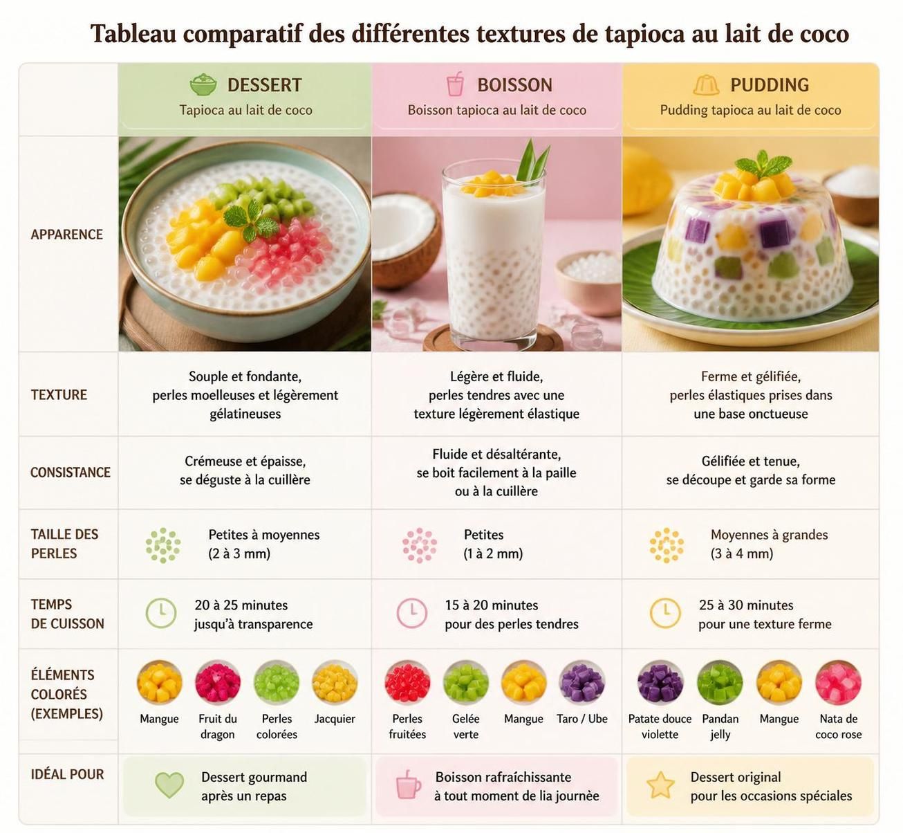 découvrez notre recette rapide de tapioca au lait de coco, un dessert brésilien délicieux pour conclure votre repas latino en douceur.