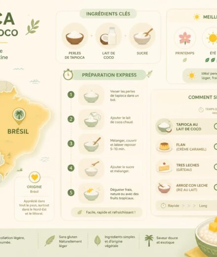 Tapioca au lait de coco : dessert brésilien minute pour finir un repas latino sur une douceur découvrez notre recette rapide de tapioca au lait de coco, un dessert brésilien gourmand parfait pour terminer un repas latino sur une note douce et exotique.