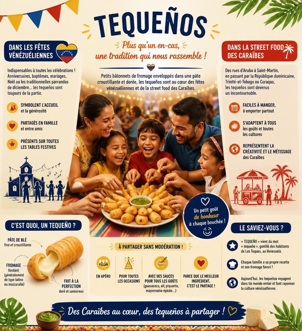 découvrez les tequeños vénézuéliens, ces délicieux doigts de fromage frits, incontournables de la street food caraïbe pour une expérience gourmande et authentique.