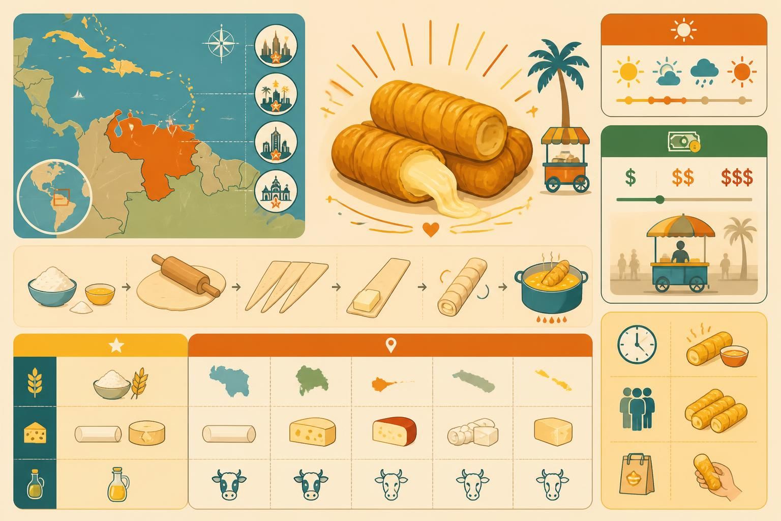 découvrez les tequeños vénézuéliens, ces délicieux doigts de fromage frits incontournables de la street food caraïbe, parfaits pour un encas gourmand et convivial.
