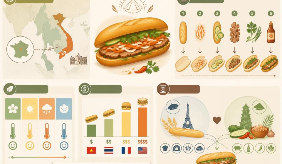 découvrez l'histoire fascinante du bánh mì, ce sandwich vietnamien emblématique, et apprenez à le préparer grâce à notre recette authentique qui mêle saveurs vietnamiennes et influences françaises.