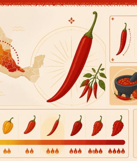 découvrez le chile de árbol, ce petit piment rouge mexicain qui apporte une chaleur intense à vos salsas et réveille toutes vos soupes avec une explosion de saveurs.