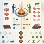 découvrez les différences entre le churrasco argentin et le barbecue brésilien : même feu, mais deux philosophies uniques et deux manières distinctes de découper la viande.