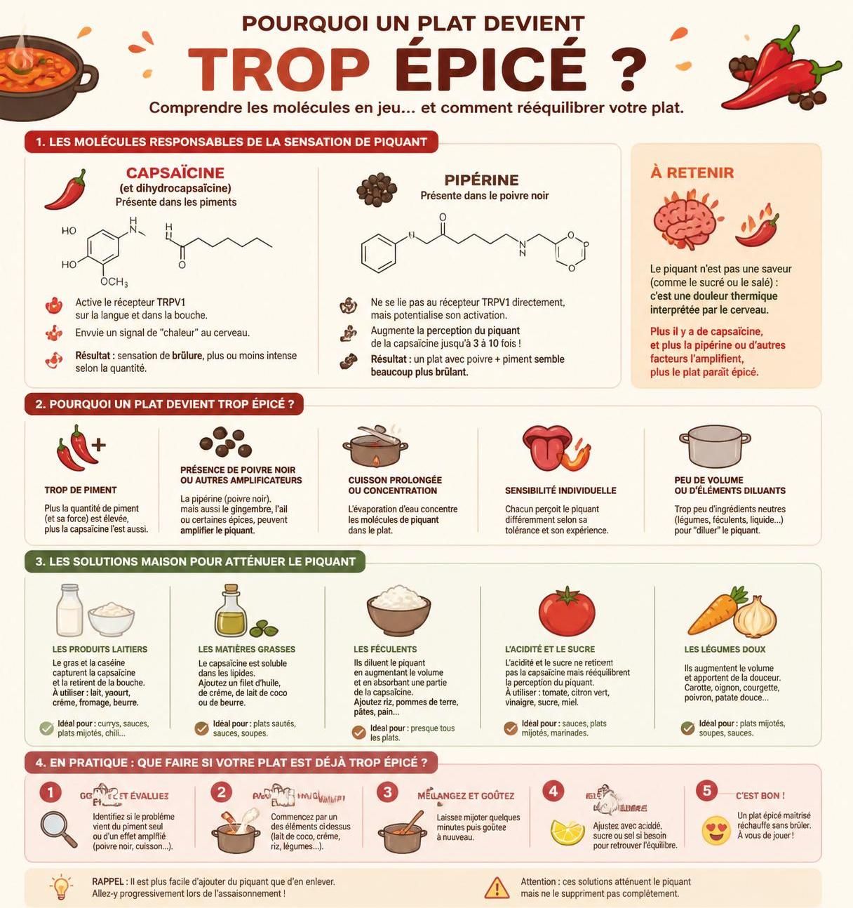 découvrez 5 techniques efficaces pour réduire le piquant d'une sauce trop épicée et sauver votre plat en un rien de temps.