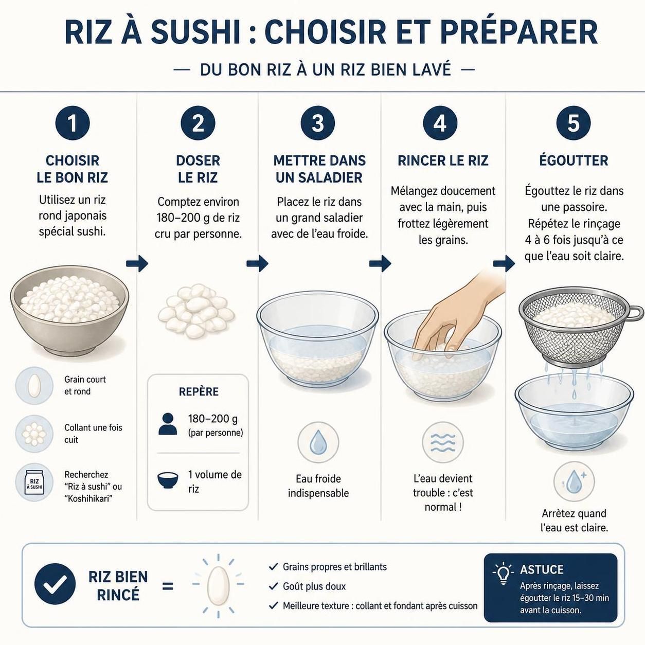 découvrez la technique incontournable pour réussir parfaitement votre riz à sushi et transformer la texture de tous vos plats japonais. astuces faciles et résultats garantis !