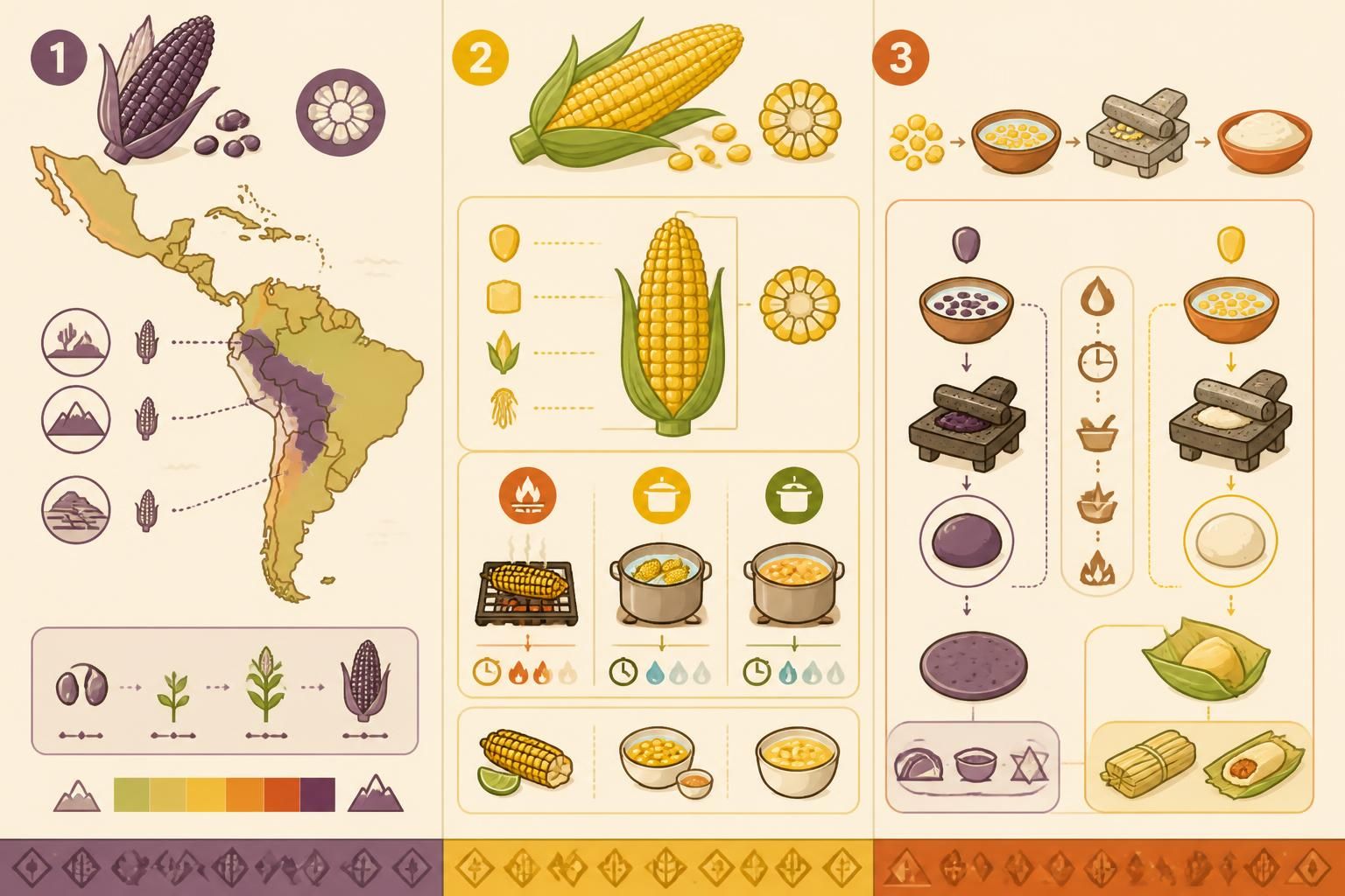 découvrez les meilleures méthodes pour cuire le maïs latino-américain : maïs violet, maïs en épi et masa, adaptées à chaque usage pour des recettes savoureuses et authentiques.