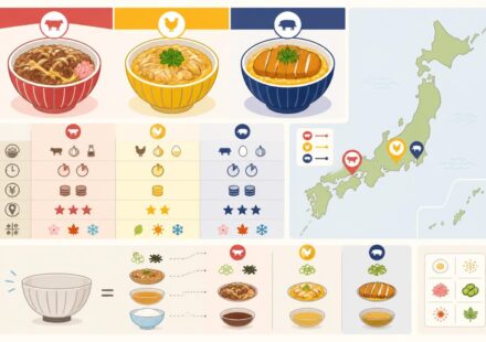 Donburi : le bol japonais du quotidien — gyudon, oyakodon, katsudon, lequel choisir ? découvrez le donburi, le bol japonais traditionnel du quotidien, et explorez les saveurs du gyudon, oyakodon et katsudon pour choisir votre préféré.