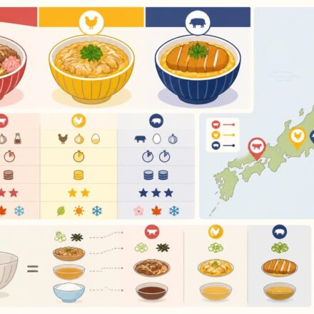 Donburi : le bol japonais du quotidien — gyudon, oyakodon, katsudon, lequel choisir ? découvrez le donburi, le bol japonais traditionnel du quotidien, et explorez les saveurs du gyudon, oyakodon et katsudon pour choisir votre préféré.
