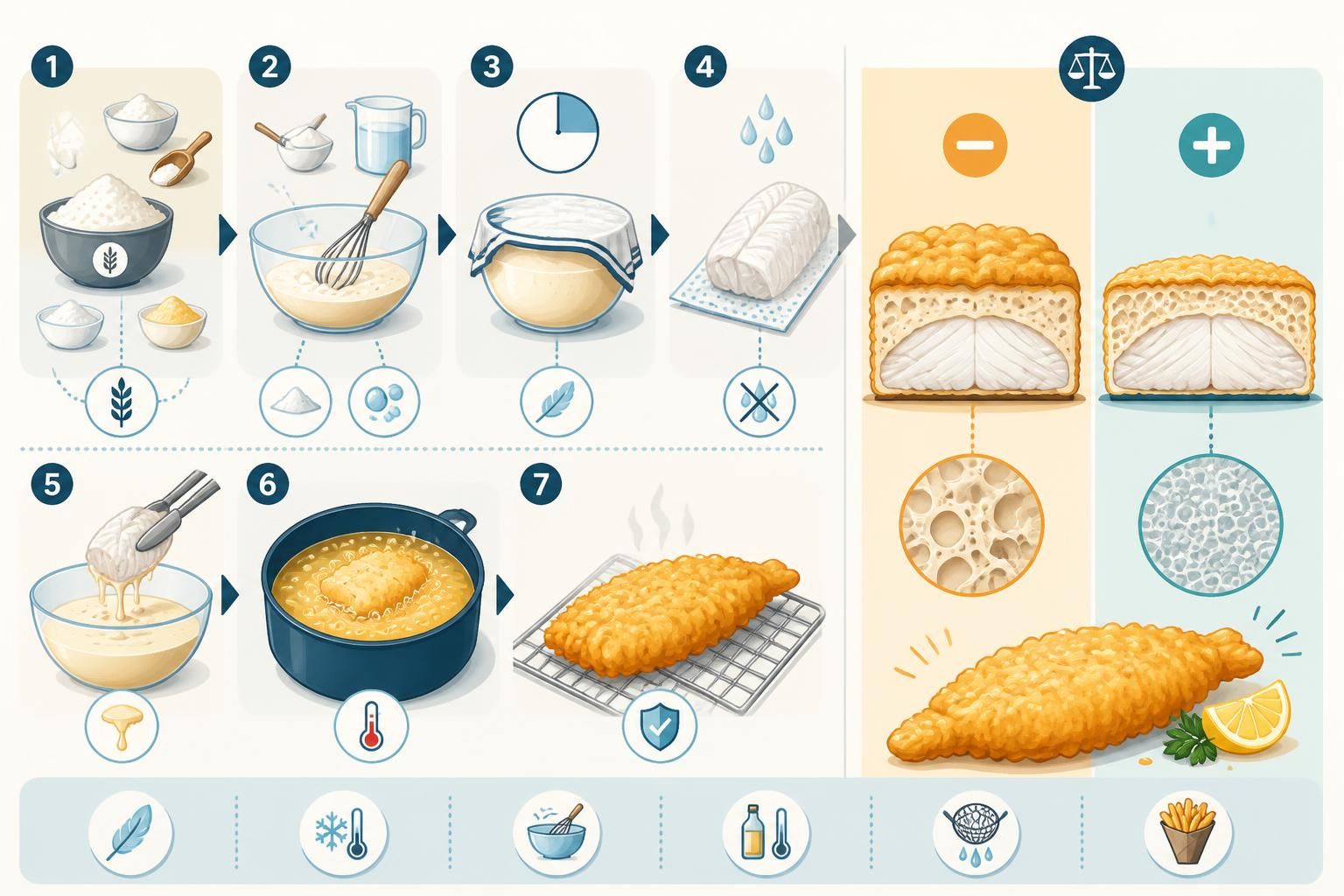 découvrez notre technique simple pour réussir un fish and chips revisité avec une panure ultra-légère et croustillante à souhait, pour un goût et une texture incomparables.