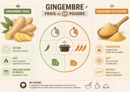 Gingembre frais vs gingembre en poudre : ce que ça change vraiment dans un plat découvrez les différences entre le gingembre frais et le gingembre en poudre, et comment chacun influence le goût et la texture de vos plats pour mieux choisir l'ingrédient adapté à vos recettes.
