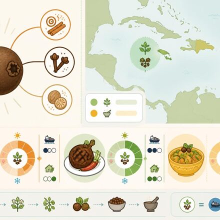 L’allspice (quatre-épices) : la baie qui parfume à elle seule le rum cake, le jerk et le colombo découvrez l'allspice, aussi appelé quatre-épices, une baie aromatique essentielle qui sublime le rum cake, le jerk jamaïcain et le colombo antillais avec ses saveurs uniques.